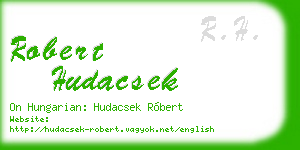robert hudacsek business card
